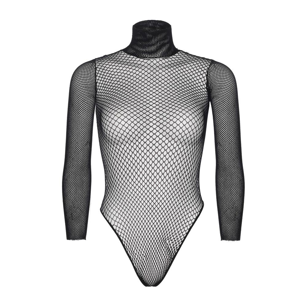 Leg Avenue - Turtleneck Fishnet Teddy Body - Noir